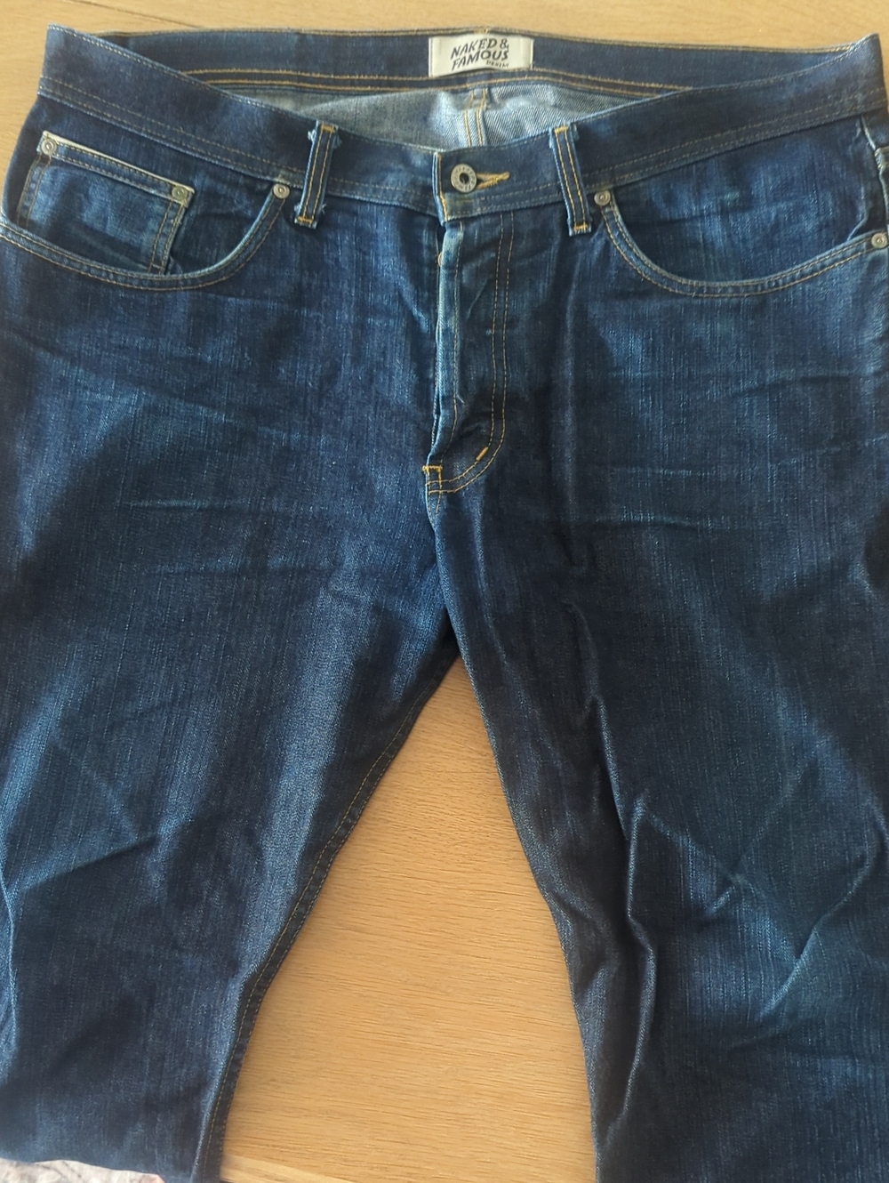Naked And Famous Weird Guy Left Hand Twill Selvedge Denim Men's 38